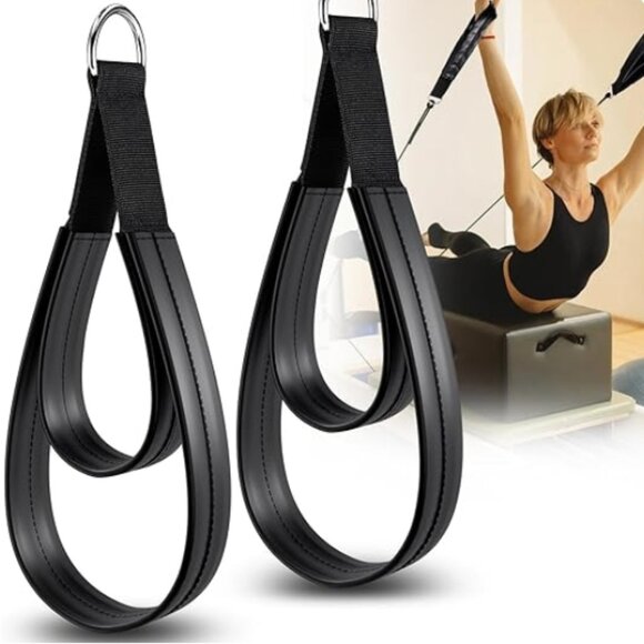 Pilates Straps - Double Loop D-Ring Straps for Reformer, Padded - Picture 1 of 4